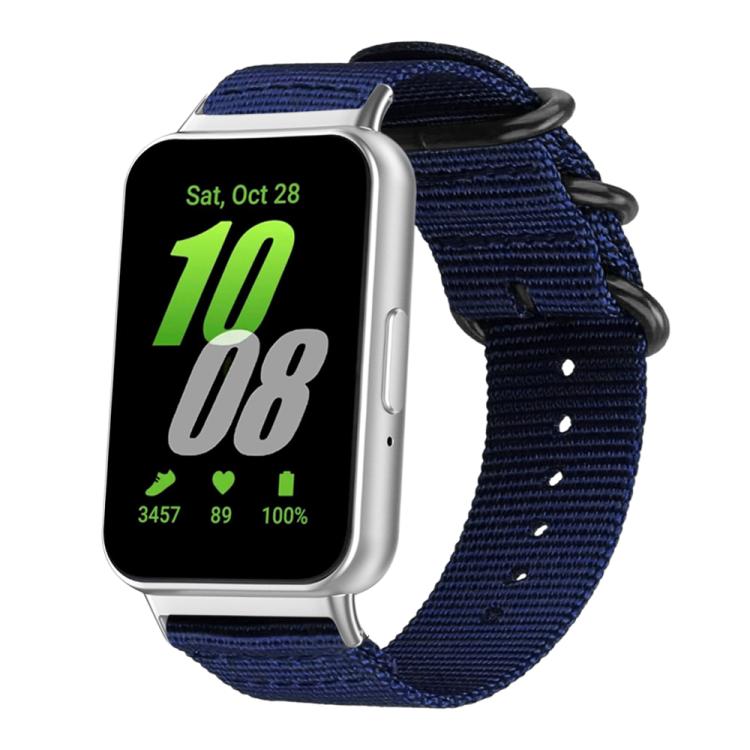 For Samsung Galaxy Fit3 SM-R390 xDfind Ring Buckle Nylon Canvas Watch Band