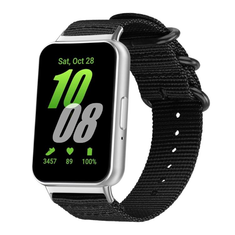 For Samsung Galaxy Fit3 SM-R390 xDfind Ring Buckle Nylon Canvas Watch Band