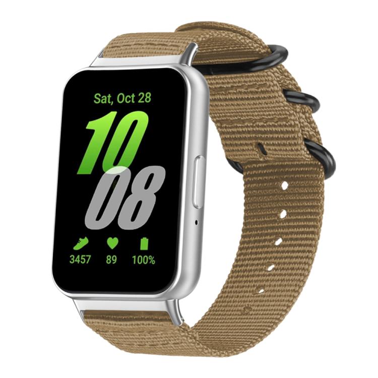 For Samsung Galaxy Fit3 SM-R390 xDfind Ring Buckle Nylon Canvas Watch Band