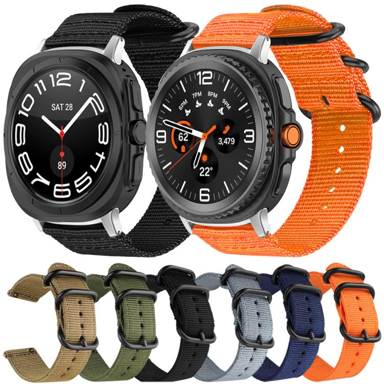 For Samsung Galaxy Watch8 / 8 Classic xDfind Ring Buckle Nylon Canvas Watch Band