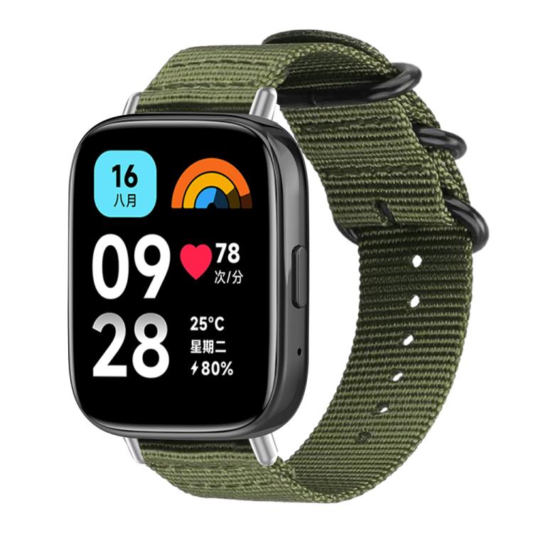 For Redmi Watch 3 Active / Watch 3 Lite xDfind Ring Buckle Nylon Canvas Watch Band
