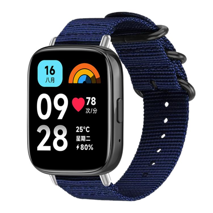 For Redmi Watch 3 Active / Watch 3 Lite xDfind Ring Buckle Nylon Canvas Watch Band