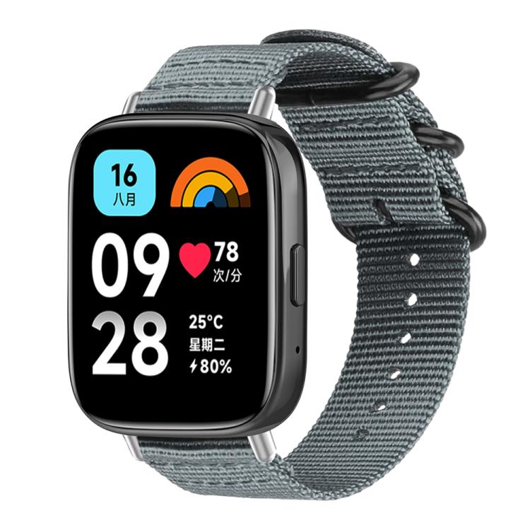 For Redmi Watch 3 Active / Watch 3 Lite xDfind Ring Buckle Nylon Canvas Watch Band