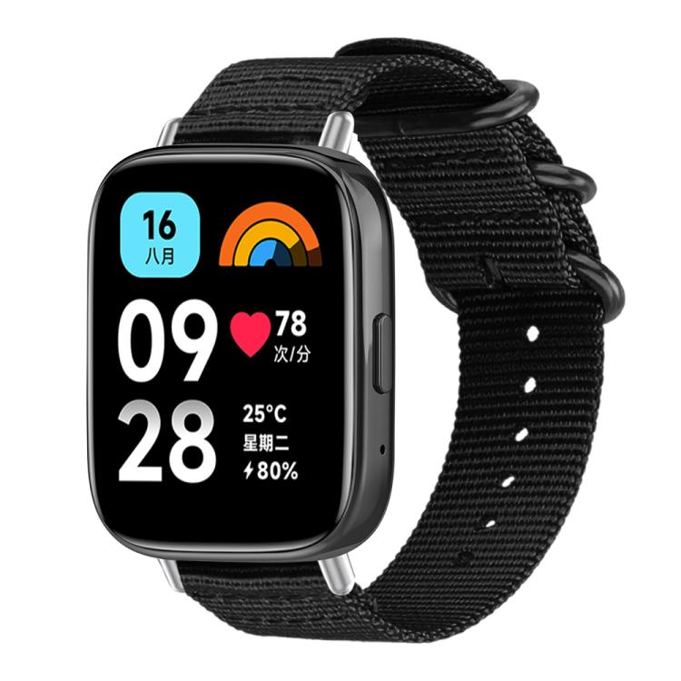 For Redmi Watch 3 Active / Watch 3 Lite xDfind Ring Buckle Nylon Canvas Watch Band