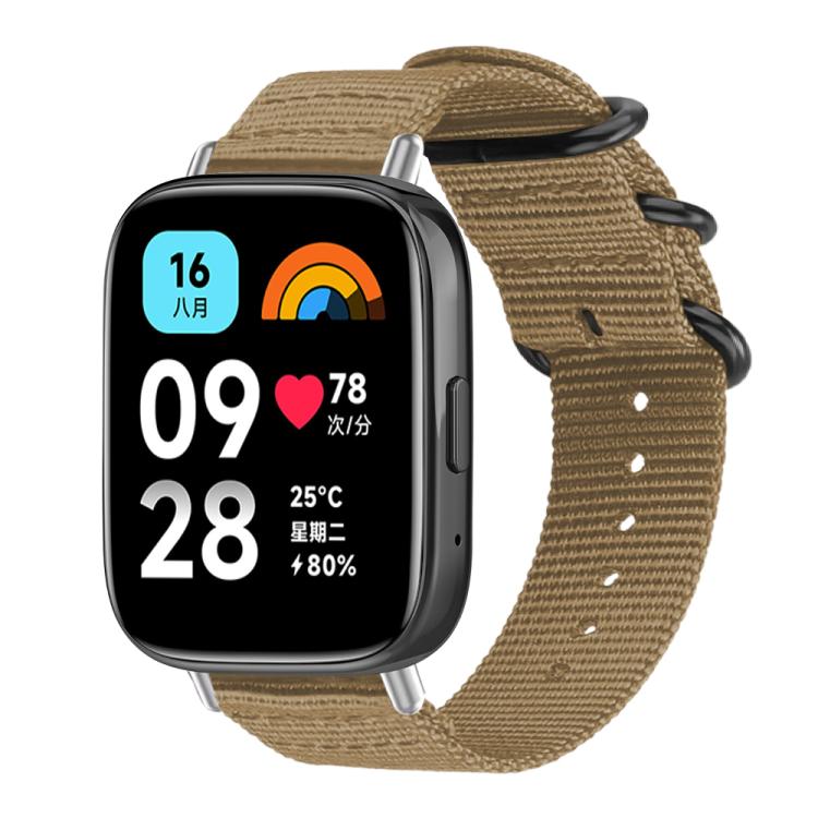 For Redmi Watch 3 Active / Watch 3 Lite xDfind Ring Buckle Nylon Canvas Watch Band