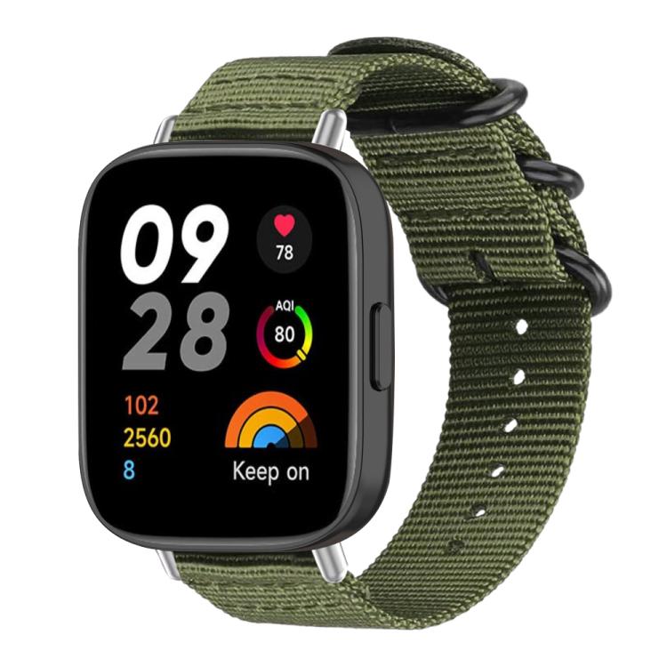 For Redmi Watch 3 xDfind Ring Buckle Nylon Canvas Watch Band