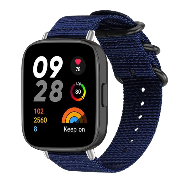 For Redmi Watch 3 xDfind Ring Buckle Nylon Canvas Watch Band