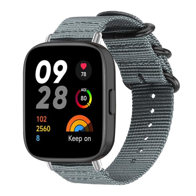 For Redmi Watch 3 xDfind Ring Buckle Nylon Canvas Watch Band