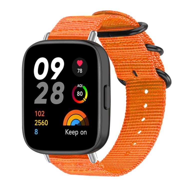 For Redmi Watch 3 xDfind Ring Buckle Nylon Canvas Watch Band