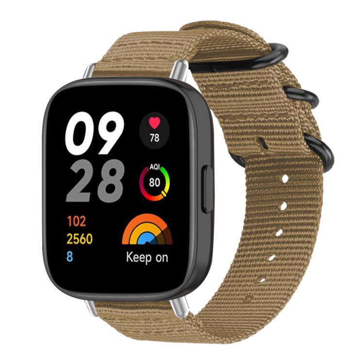 For Redmi Watch 3 xDfind Ring Buckle Nylon Canvas Watch Band