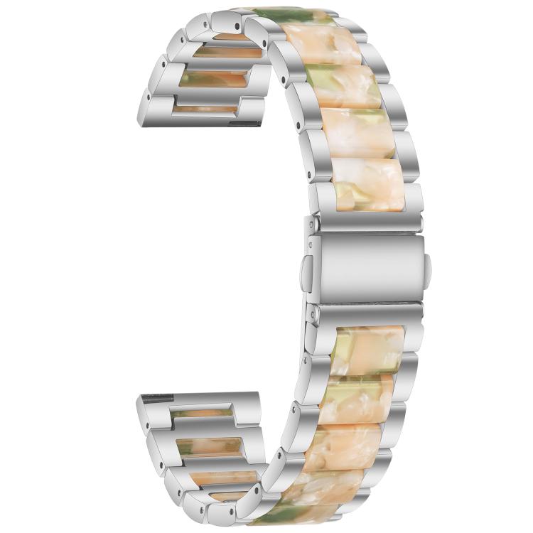 22mm xDfind Three Beads Metal Resin Watch Band