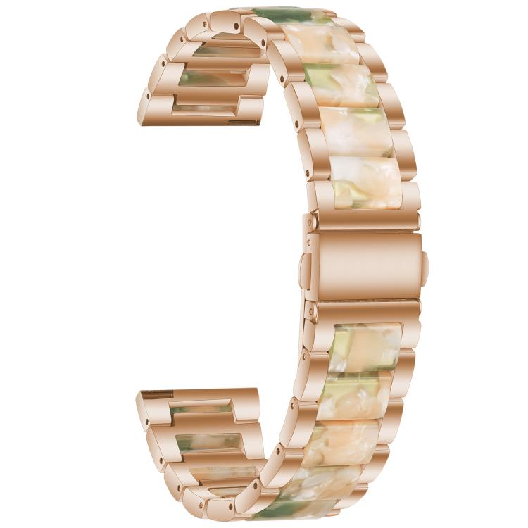 22mm xDfind Three Beads Metal Resin Watch Band
