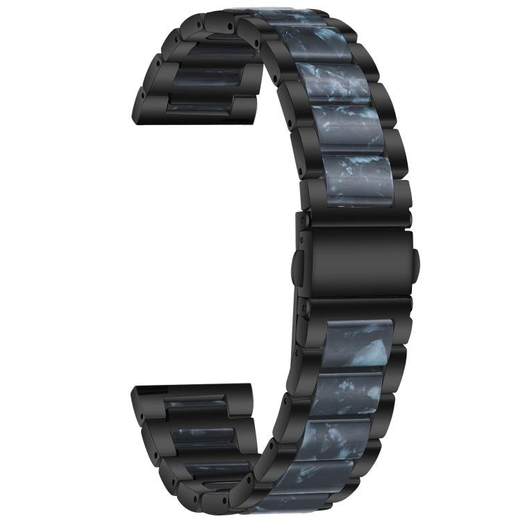 22mm xDfind Three Beads Metal Resin Watch Band