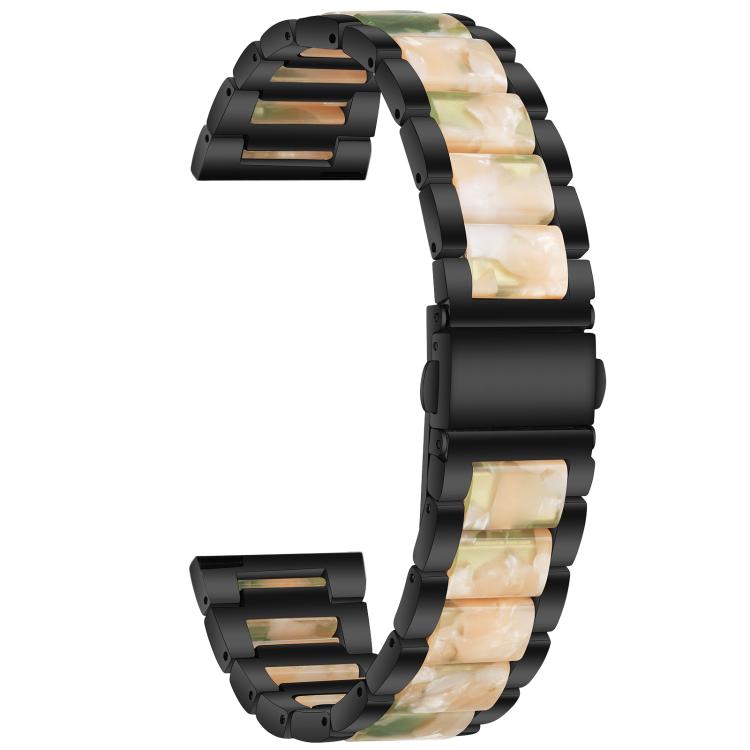 22mm xDfind Three Beads Metal Resin Watch Band