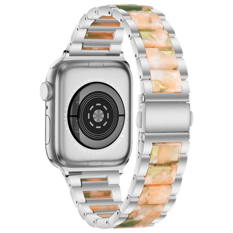 For Apple Watch 38 / 40 / 41 / S10 42mm xDfind Three Beads Metal Resin Watch Band
