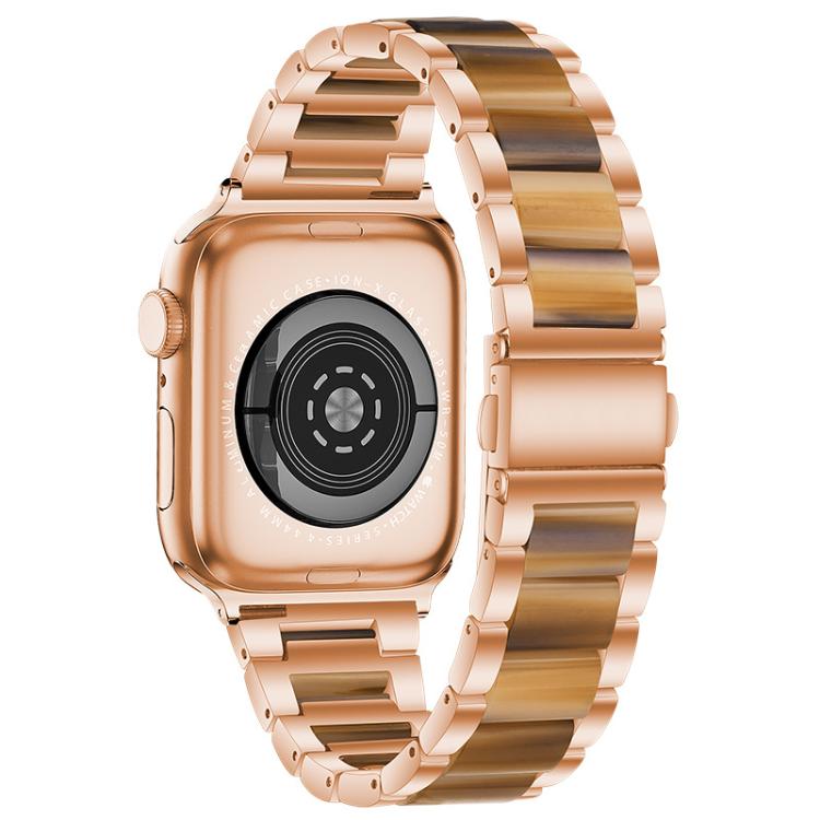 For Apple Watch 38 / 40 / 41 / S10 42mm xDfind Three Beads Metal Resin Watch Band