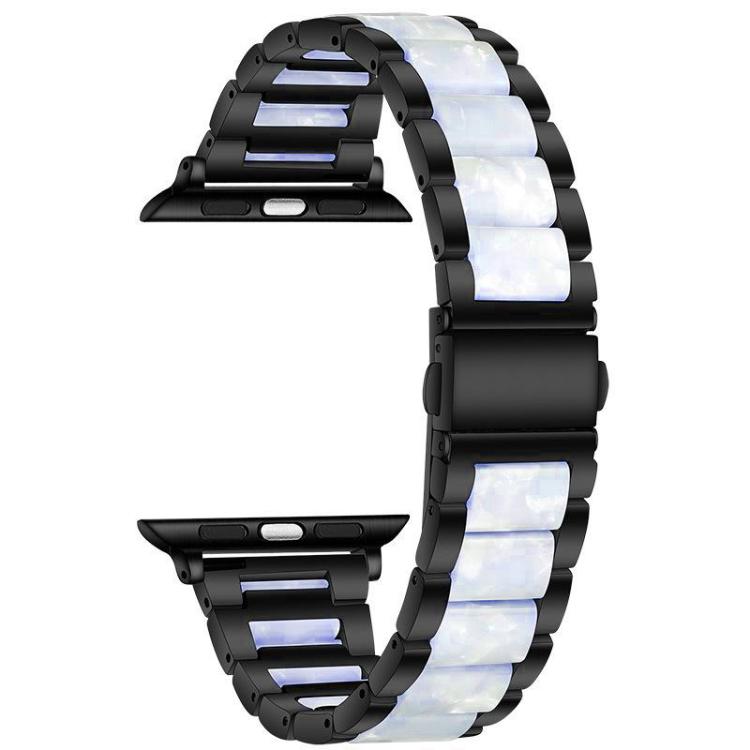 For Apple Watch 38 / 40 / 41 / S10 42mm xDfind Three Beads Metal Resin Watch Band