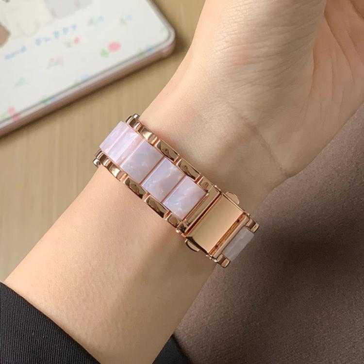 For Fitbit Versa 4 / 3 / Sense 2 / Sense xDfind Three Beads Metal Resin Watch Band