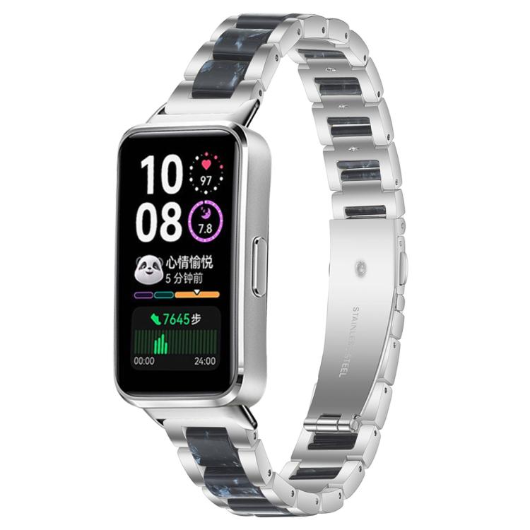For Huawei Band 10 / 9 / 8 xDfind Three Beads Metal Resin Watch Band