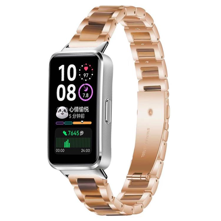 For Huawei Band 10 / 9 / 8 xDfind Three Beads Metal Resin Watch Band