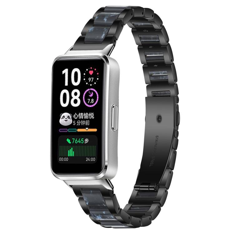 For Huawei Band 10 / 9 / 8 xDfind Three Beads Metal Resin Watch Band