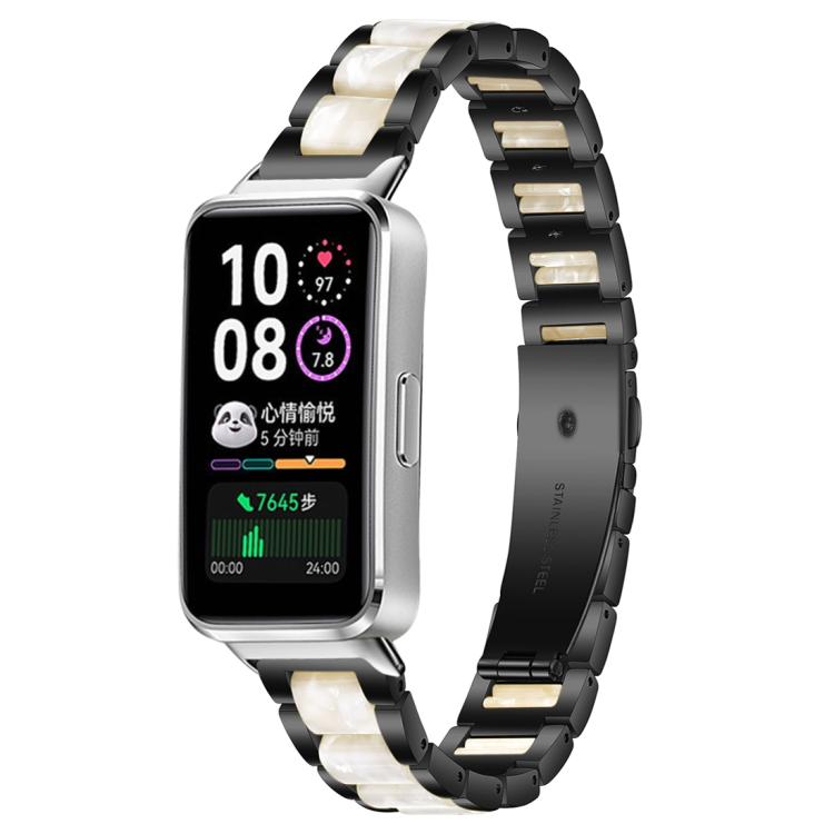 For Huawei Band 10 / 9 / 8 xDfind Three Beads Metal Resin Watch Band
