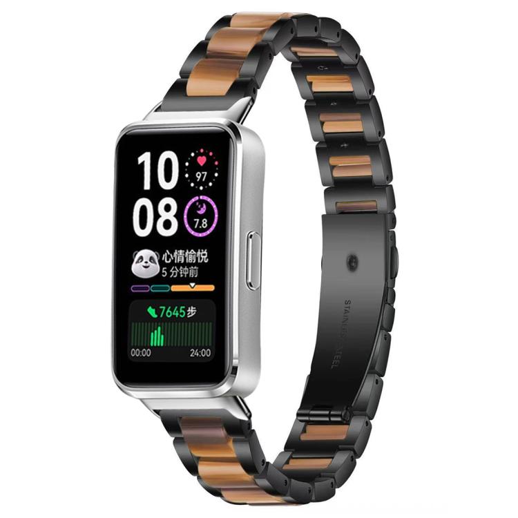 For Huawei Band 10 / 9 / 8 xDfind Three Beads Metal Resin Watch Band