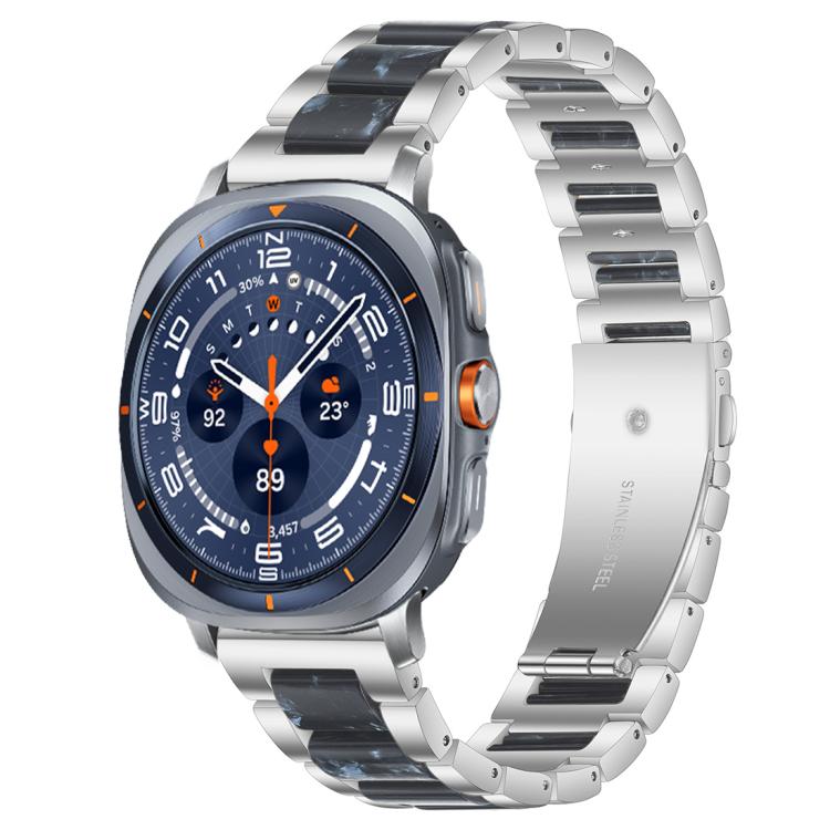 For Samsung Galaxy Watch Ultra/Ultra 2025 xDfind Three Beads Metal Resin Watch Band
