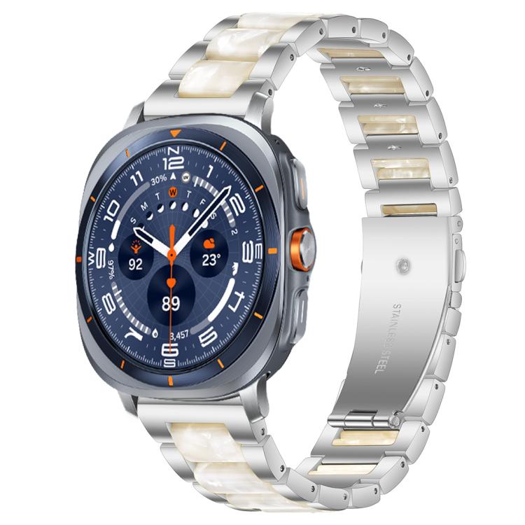 For Samsung Galaxy Watch Ultra/Ultra 2025 xDfind Three Beads Metal Resin Watch Band