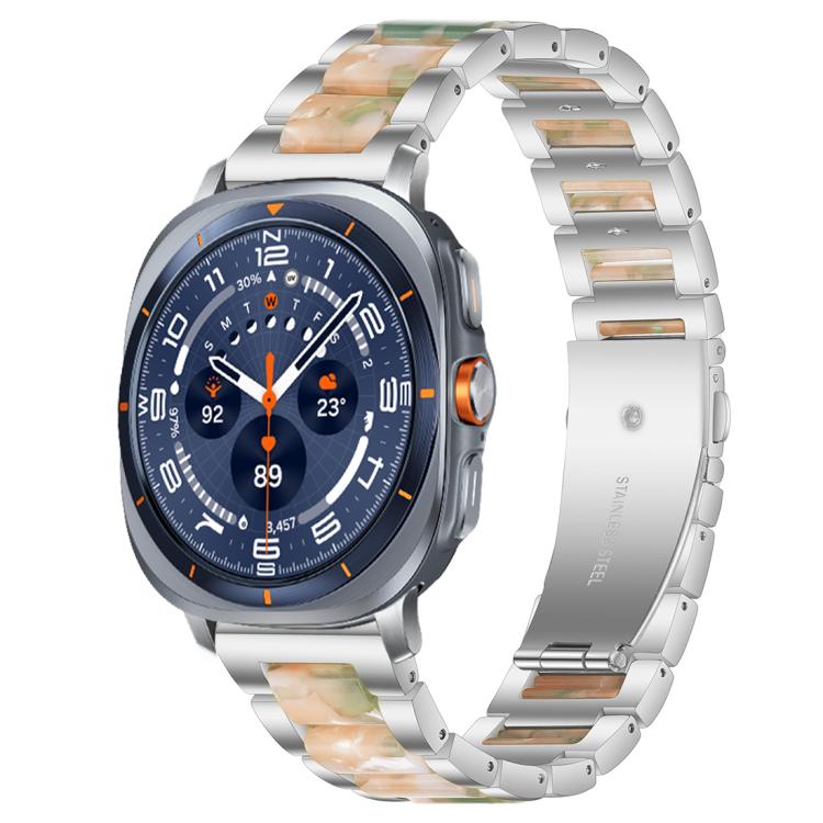 For Samsung Galaxy Watch Ultra/Ultra 2025 xDfind Three Beads Metal Resin Watch Band