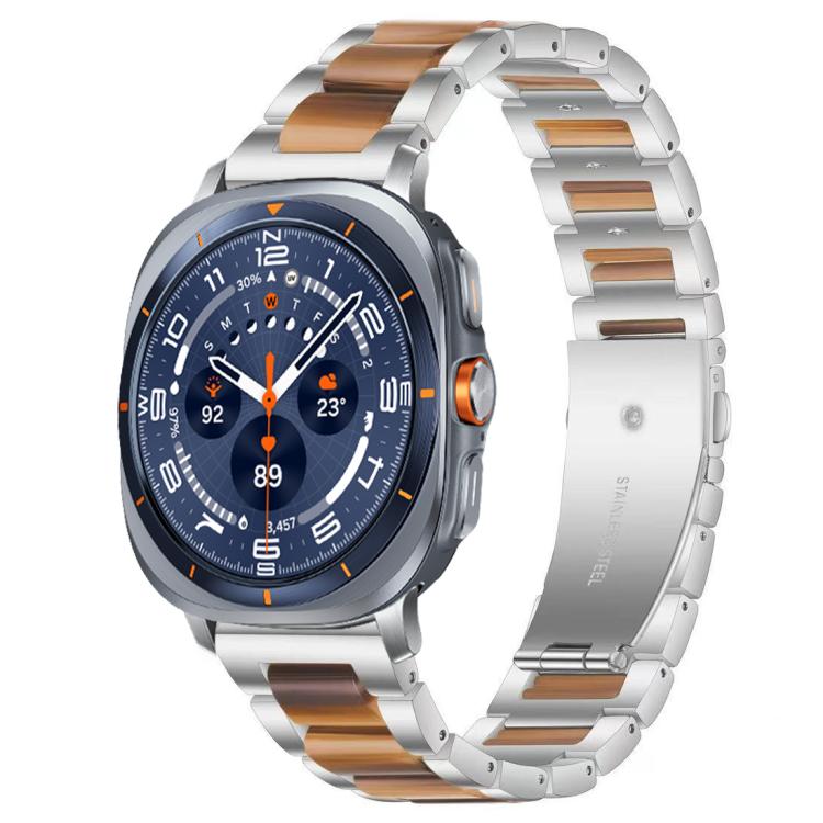 For Samsung Galaxy Watch Ultra/Ultra 2025 xDfind Three Beads Metal Resin Watch Band