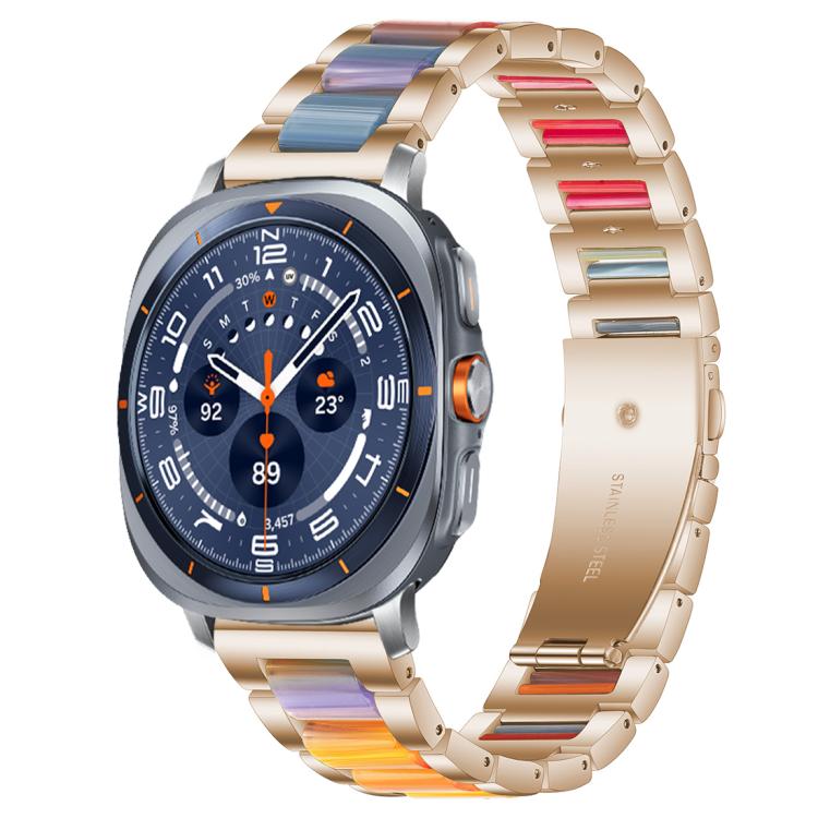 For Samsung Galaxy Watch Ultra/Ultra 2025 xDfind Three Beads Metal Resin Watch Band