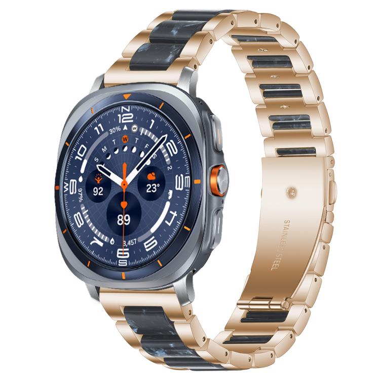 For Samsung Galaxy Watch Ultra/Ultra 2025 xDfind Three Beads Metal Resin Watch Band