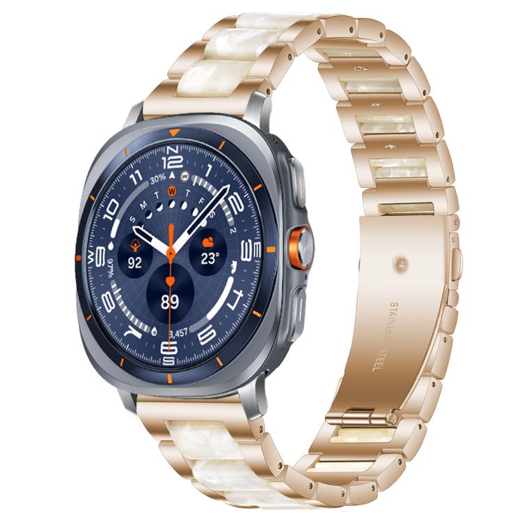 For Samsung Galaxy Watch Ultra/Ultra 2025 xDfind Three Beads Metal Resin Watch Band