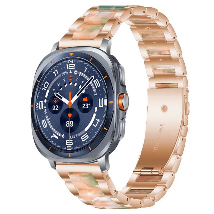 For Samsung Galaxy Watch Ultra/Ultra 2025 xDfind Three Beads Metal Resin Watch Band