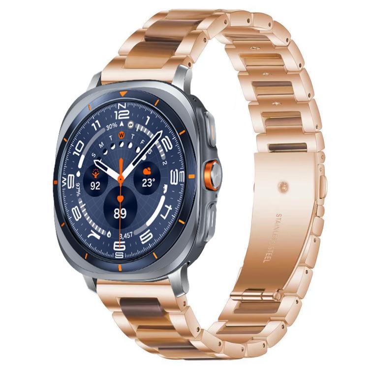 For Samsung Galaxy Watch Ultra/Ultra 2025 xDfind Three Beads Metal Resin Watch Band