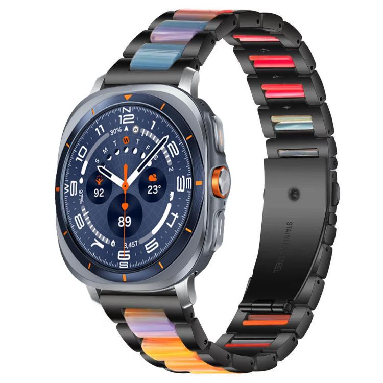 For Samsung Galaxy Watch Ultra/Ultra 2025 xDfind Three Beads Metal Resin Watch Band