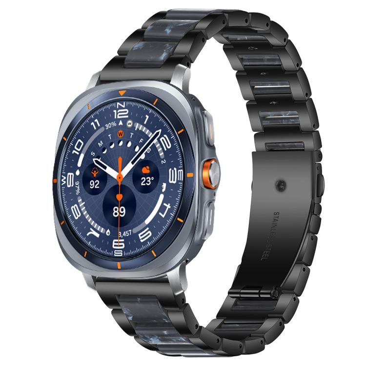 For Samsung Galaxy Watch Ultra/Ultra 2025 xDfind Three Beads Metal Resin Watch Band