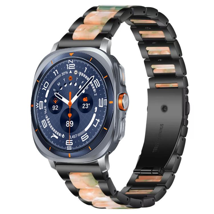For Samsung Galaxy Watch Ultra/Ultra 2025 xDfind Three Beads Metal Resin Watch Band