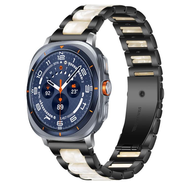 For Samsung Galaxy Watch Ultra/Ultra 2025 xDfind Three Beads Metal Resin Watch Band