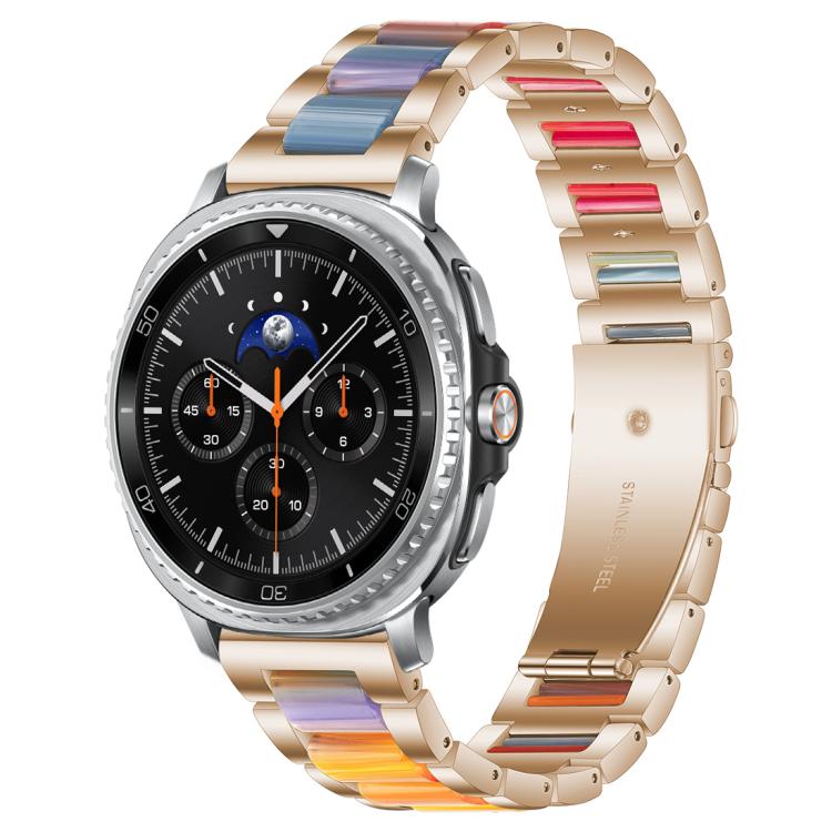 For Samsung Galaxy Watch8 / 8 Classic xDfind Three Beads Metal Resin Watch Band