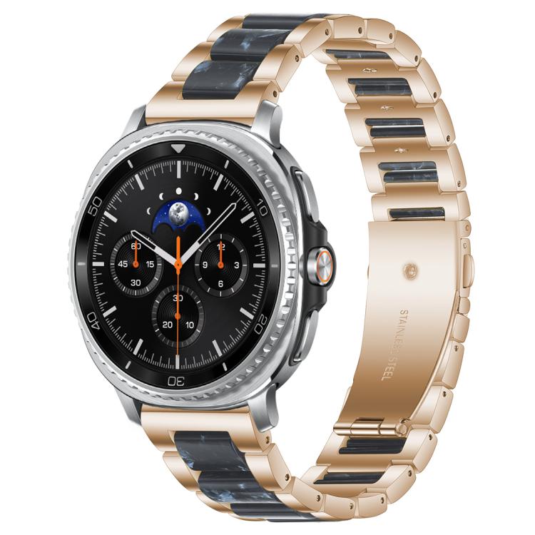 For Samsung Galaxy Watch8 / 8 Classic xDfind Three Beads Metal Resin Watch Band