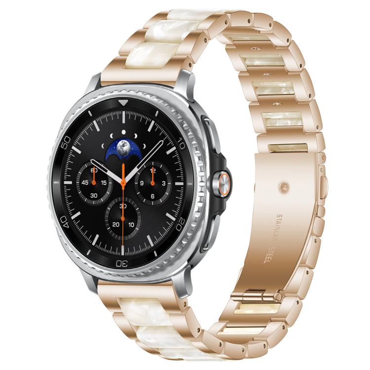 For Samsung Galaxy Watch8 / 8 Classic xDfind Three Beads Metal Resin Watch Band