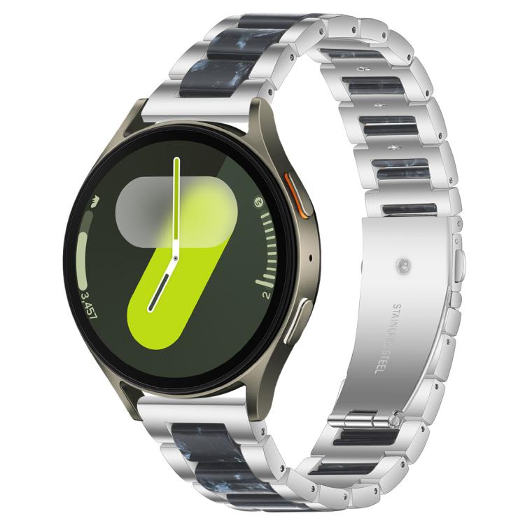 For Samsung Galaxy Watch 7 / 6 / 5 / FE xDfind Three Beads Metal Resin Watch Band