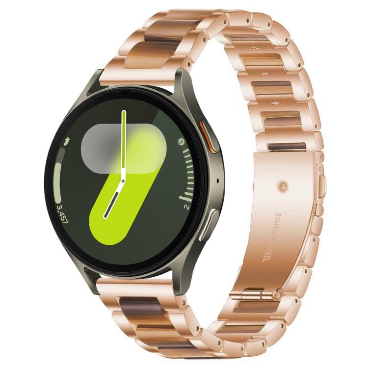 For Samsung Galaxy Watch 7 / 6 / 5 / FE xDfind Three Beads Metal Resin Watch Band