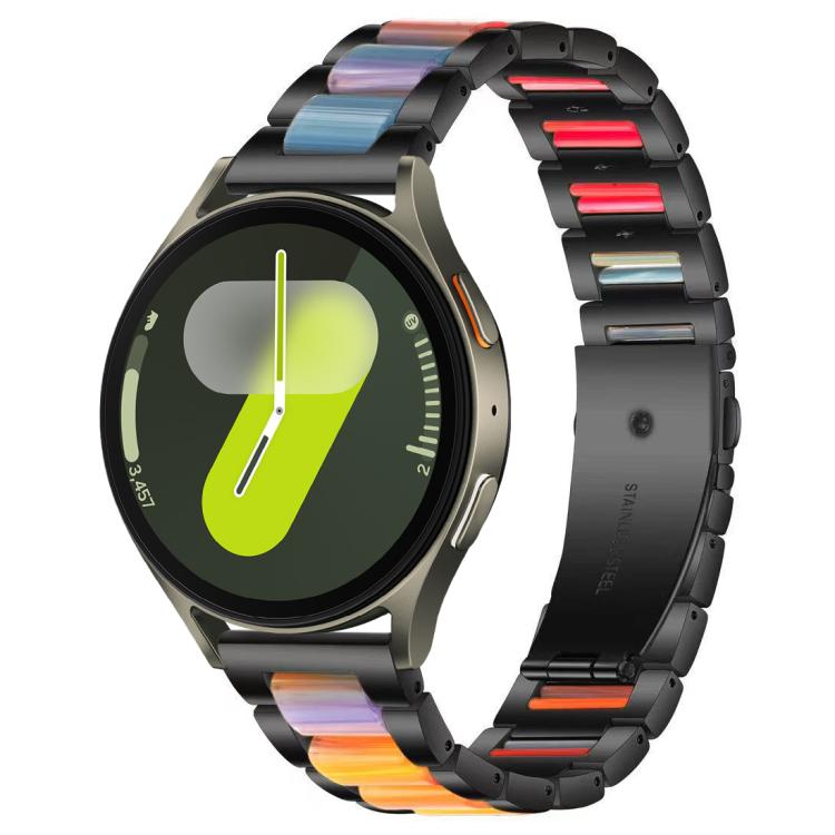 For Samsung Galaxy Watch 7 / 6 / 5 / FE xDfind Three Beads Metal Resin Watch Band