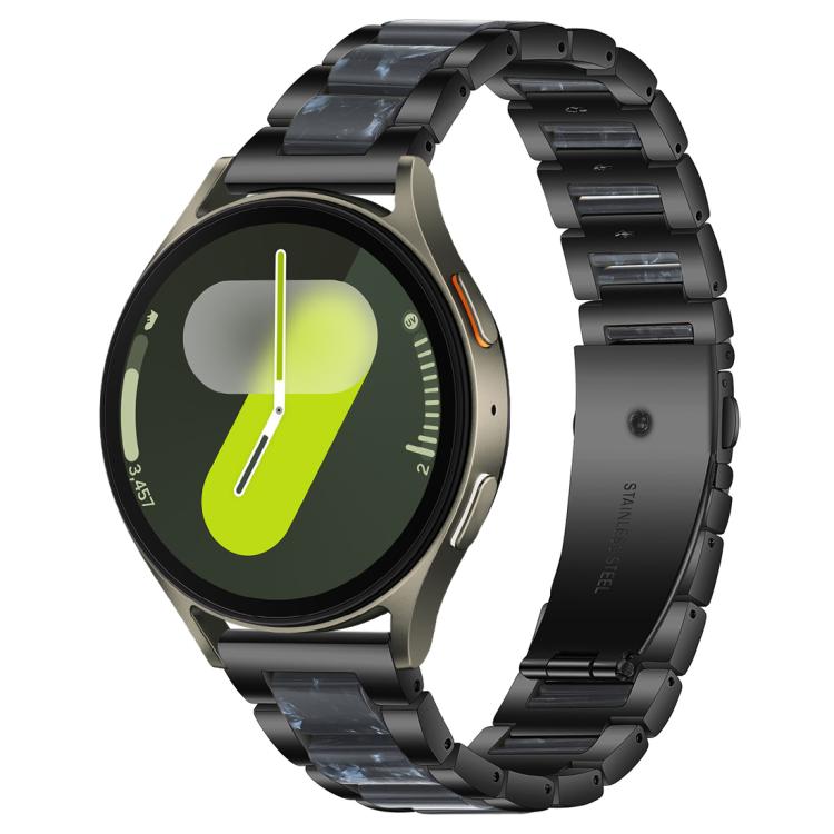 For Samsung Galaxy Watch 7 / 6 / 5 / FE xDfind Three Beads Metal Resin Watch Band
