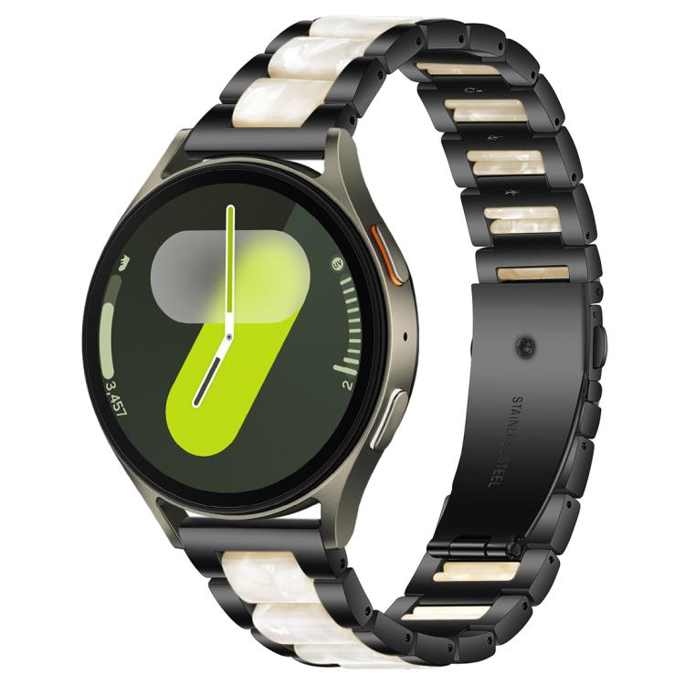 For Samsung Galaxy Watch 7 / 6 / 5 / FE xDfind Three Beads Metal Resin Watch Band
