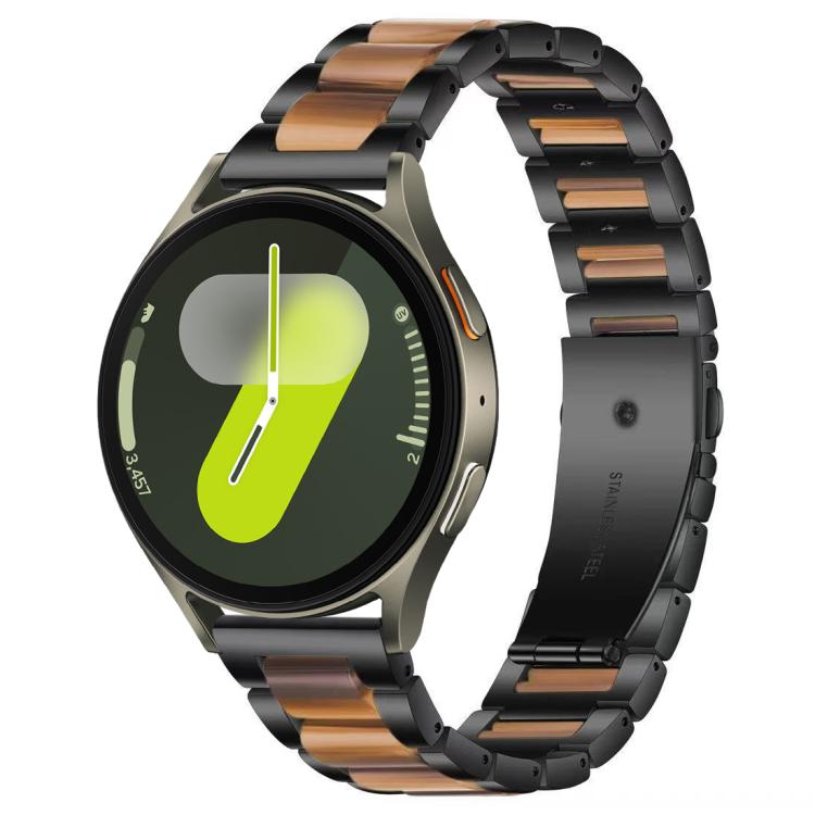 For Samsung Galaxy Watch 7 / 6 / 5 / FE xDfind Three Beads Metal Resin Watch Band