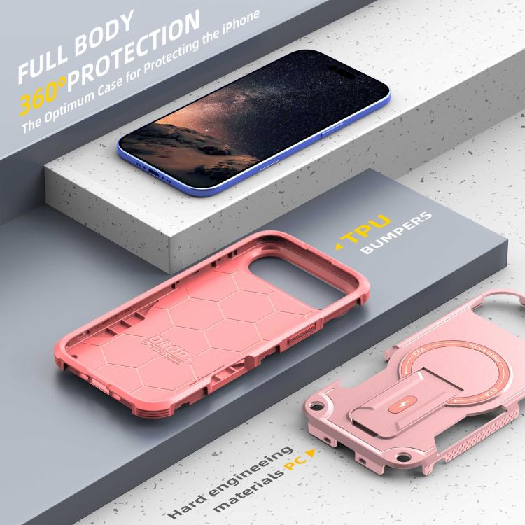 For iPhone Air Armor Magsafe Holder PC Hybrid TPU Phone Case